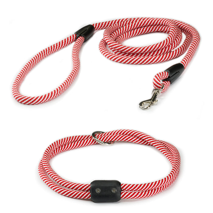 Candy Cane Leash & Collar Set
